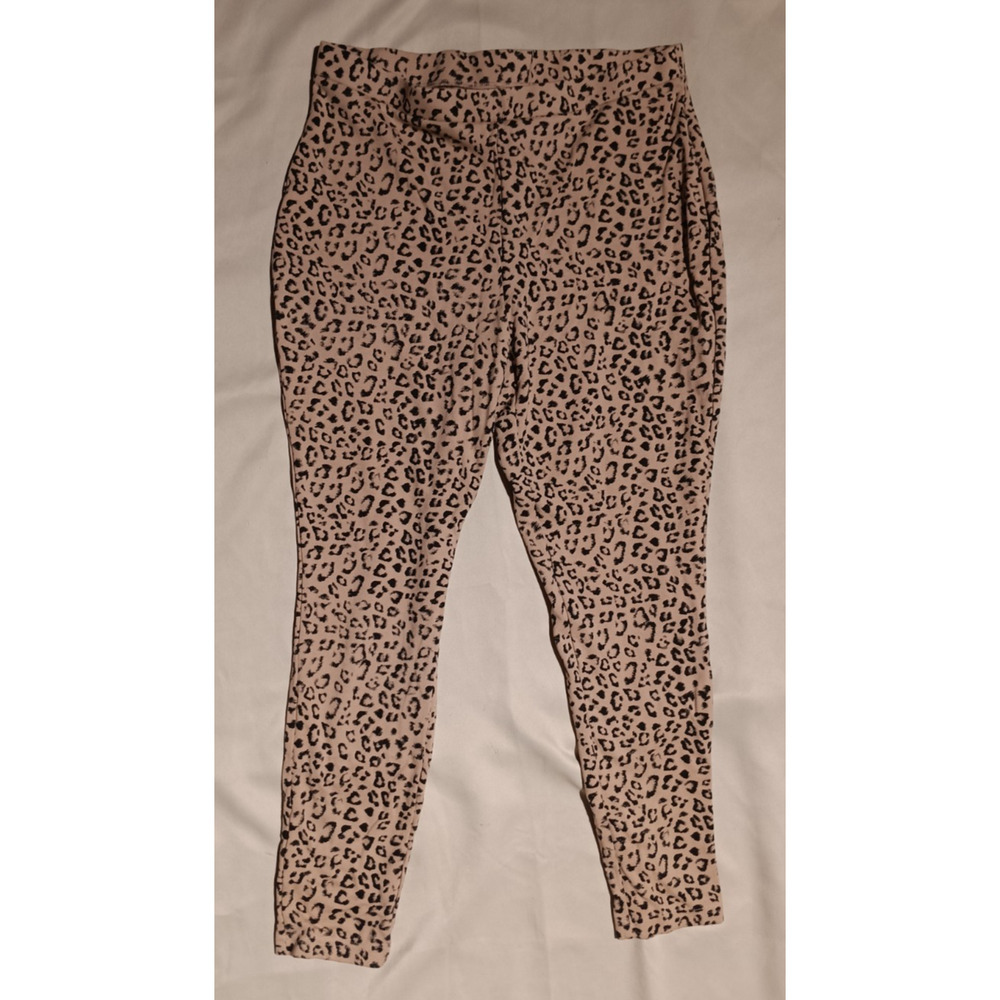 Chico's Ponte Leggings 2R Animal Print Ankle Skinny Boho Fall Teacher Office